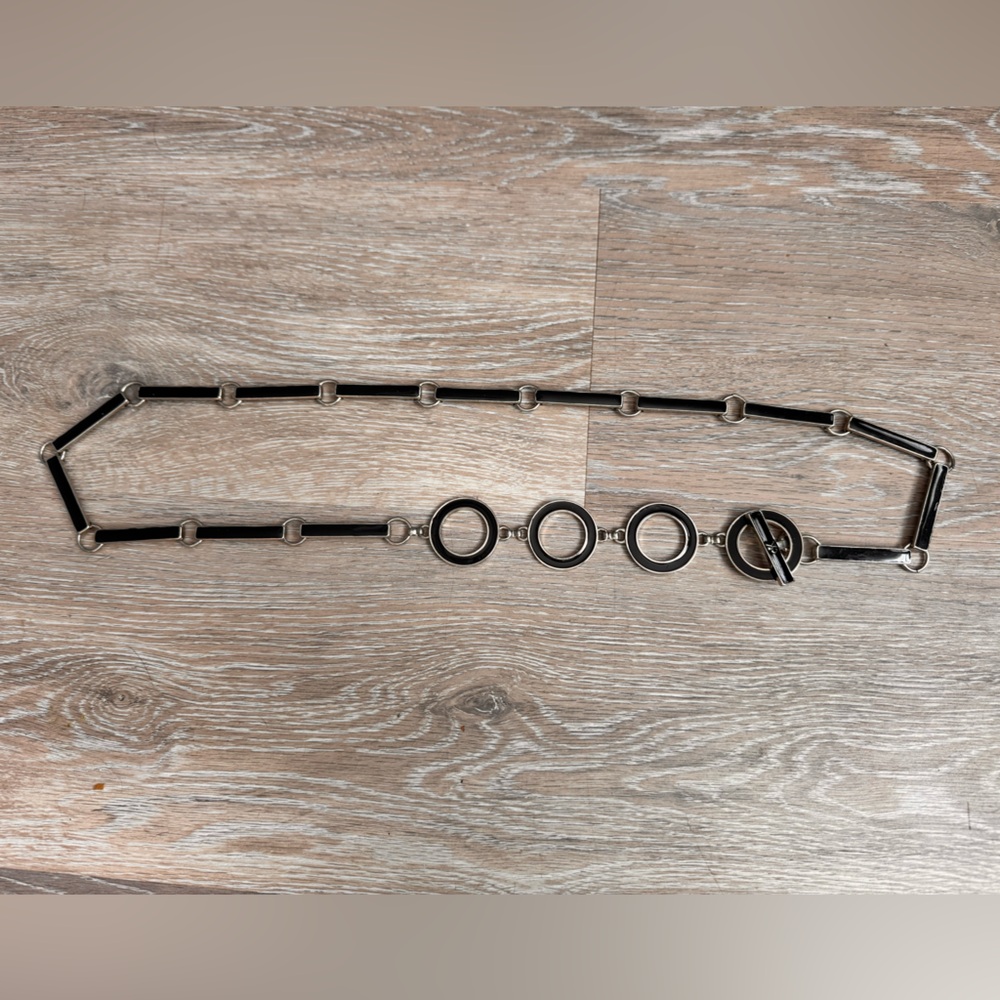 CALVIN KLEIN Metal Loop Chain Rectangle Chain Belt